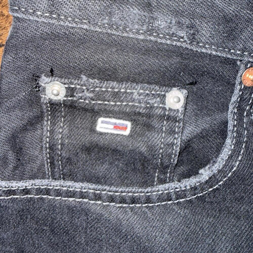 Tommy Jeans Women's Size 25 Ultra High Rise Mom Jeans Black Distressed - Picture 3 of 9